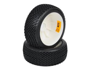 GMX20-N25 GRP 1:8 Buggy Komplettrad M20 BLOCK Felgendesign weiß in N25 Natural Compound Super Soft
