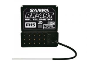Sanwa RX-49T Waterproof Empfänger (4-Kanal/FH5) Koaxiale Ausführung mit Antennenrohr