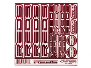 REDS Racing Aufkleberbogen Rot-Chrome-Weiß # vorgestanzt
