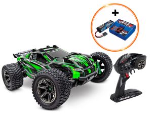 Traxxas Rustler Ultimate VXL3S Grün Stadium Truck inkl. 2992GX Power Pack (LiPo + EZ-Peak Ladegerät)