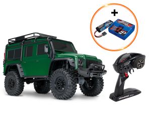 Traxxas TRX‑4 LR Defender 4x4 Grün RTR Crawler inkl. 2992GX Power Pack (LiPo + EZ-Peak Ladegerät)