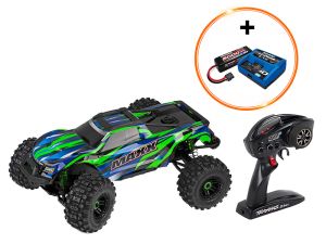 Traxxas Wide MAXX 1:10 RTR TSM SR VXL-4S Monster Truck grün Brushless inkl TRX2996GX TRX89086-S6-GRN