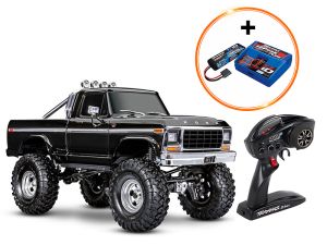 Traxxas TRX-4 Ford F150 Ranger Schwarz Crawler inkl. 2992GX Power Pack (LiPo + EZ-Peak Ladegerät)