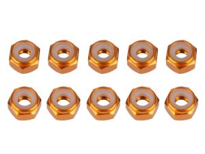UR1502-G Ultimate RC 3mm Gold Aluminium Stoppmutter selbstsichernd (10)