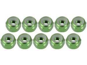 Ultimate RC 4mm Grün Aluminium Stoppmutter selbstsichernd (10)