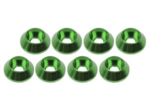 Ultimate RC 3mm Grün Aluminium Unterlegscheiben  Cap Head Schraube konisch (8) UR1521-GR