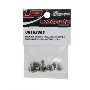 UR162306 - Ultimate RC Rundkopfschraube M3x6mm 12.9 (10) Button Head Innensechskannt