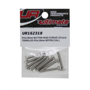 UR162318 - Ultimate RC Rundkopfschraube M3x18mm 12.9 (10) Button Head Innensechskant