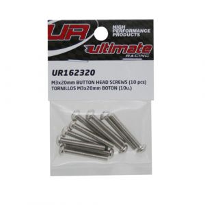 UR162320 - Ultimate RC Rundkopfschraube M3x20mm 12.9 (10) Button Head Innensechskannt