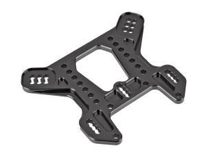 Ultimate Racing Rear Dämpferbrücke UR1922-P2A für Mugen MBX8R. CNC-gefräst aus 7075 Aluminium, bietet Einstelloptionen für Dämpferwinkel & Höhe.