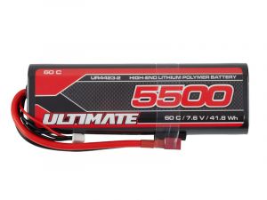 Ultimate RC LiPo Akku HV 7.6V 2S 5500mAh 60C T-Dean