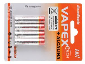 VPLUS4AAA Vapex Tech AAA/LR03 Plus Alkaline Batterien (4) AM4 Mignon 1,5V 