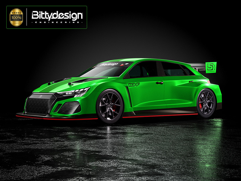 Neue Bittydesign A3-F Lexankarosserie mit Radstand 257–260 mm für FWD + 4WD Tourenwagen 