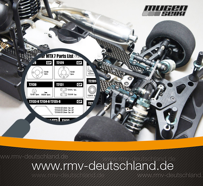 Neue Mugen Ersatz.- und Tuningteile für MTX-7 im Produktshop gelistet