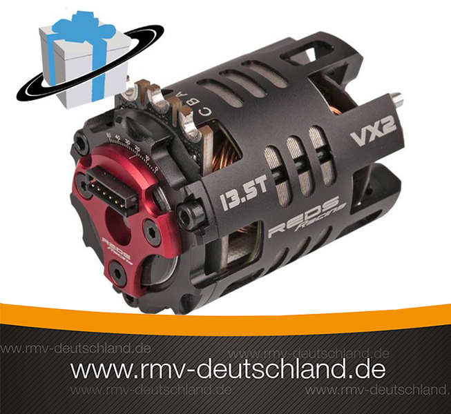 Nur noch 2 Stück auf Lager vom REDS Racing 13.5T Brushless VX2 Motor: wenn weg, dann weg! 