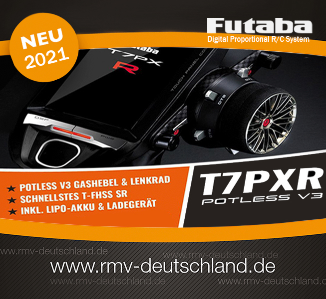 Präzision trifft auf Perfektion - Futaba T7PXR Potless Fernsteuerungsset