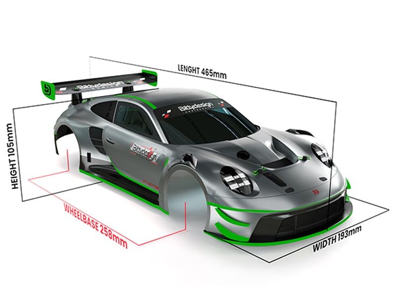 Neuheit 2024 – Die Bittydesign P-GT3R Lexankarosserie ist da