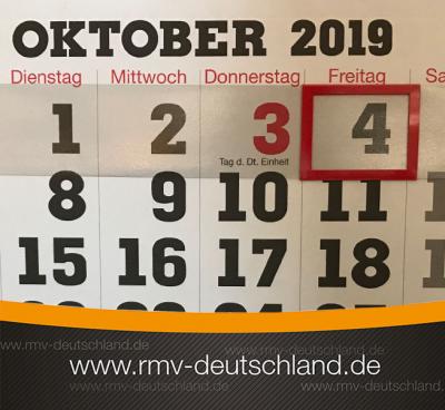 Am Freitag den 04.10.2019 bleibt unsere Firma geschlossen wegen Brückentag