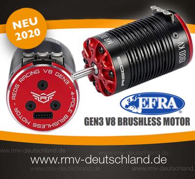 Leistungsfähig und effizient – neuer GEN3 V8 Brushless-Motor von REDS Racing