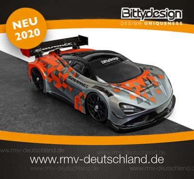 Elegant, funktional, effizient – Bittydesign Seven65 Karosserie für 1:8 GT-Fahrzeuge