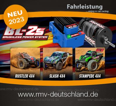 Neue BL2s-Antriebe für Traxxas Rustler, Slash und Stampede