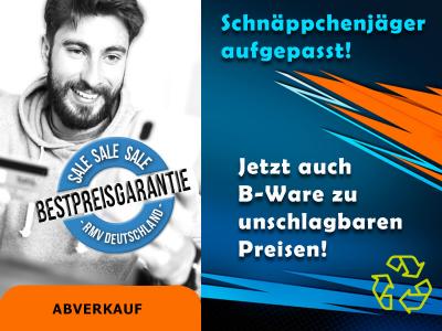 Abverkaufskategorie um B-Waren erweitert – Schnäppchenjäger aufgepasst!