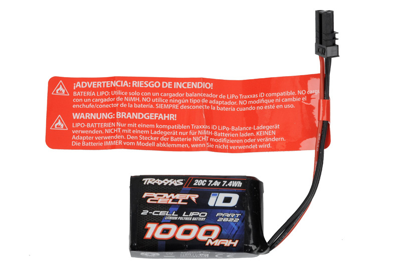 Batterie LiPo 2S 7,4V 5000mAh 25C ID pour voiture TRAXXAS 2842X
