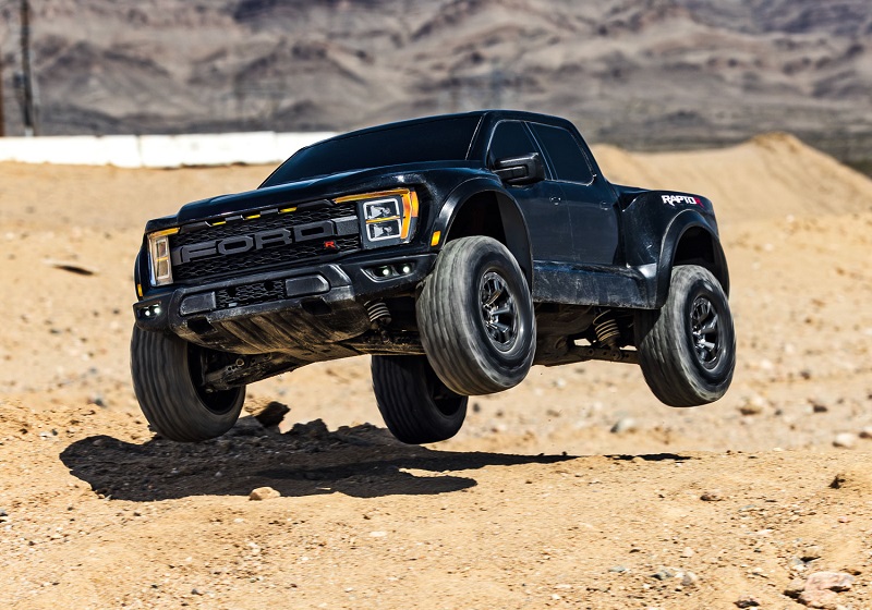 MODEL 101076-4: Ford® F-150® Raptor R™: 1/10 scale 4X4 short course truck, fully-assembled, waterproof electronics, Ready-To-Race®, with TQi™ 2.4 GHz 2-channel radio system, Traxxas Stability Management (TSM)®, VXL-3s™ speed control, and clipless painted 