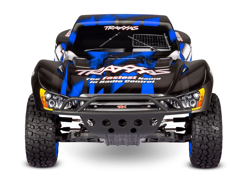 MODEL 58034-8: Fully assembled, waterproof, Ready-To-Race®, with TQ™ 2.4 GHz radio system, XL-5™ electronic speed control, 8.4 V NiMH 3000 mAh Power Cell™ battery, 4-amp USB-C fast charger, and pre-painted clipless body.