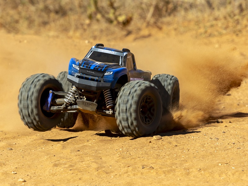 MODEL 67076-4: Stampede® 4X4 BL-2s: 1/10 Scale 4X4 brushless monster truck, fully-assembled, waterproof electronics, Ready-To-Race®, with TQ™ 2.4 GHz 2-channel radio system, BL-2s™ speed control, and clipless painted body. Requires: battery and charger. 